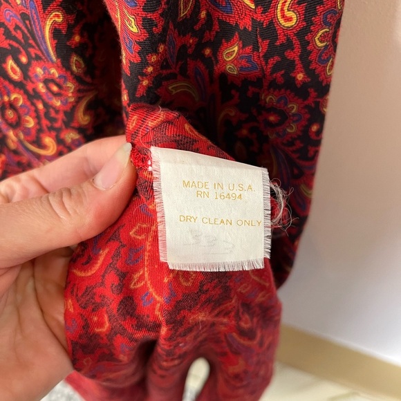 Vintage Michael Kors Paisley Slip Dress & Robe Set | Made in USA Sz S - Picture 11 of 16